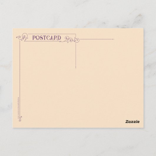 Springtime Art Nouveau Postkarte (Rückseite)