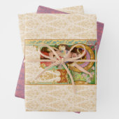 Springtime Art Nouveau Wrapping Paper Sheets Geschenkpapier Set (Beispiel)