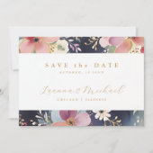 Springtime Beautiful Abstract Floral Two Photos Save The Date (Vorderseite)