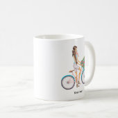 Springtime Bicycle Girl Kaffeetasse (VorderseiteRechts)