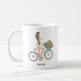 Springtime Bicycle Girl Kaffeetasse