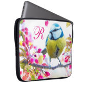 Springtime-Bird-Monogramm Laptopschutzhülle (Vorne Rechts)