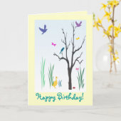 Springtime Birthday Karte (Gelbe Blume)