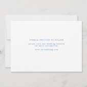 Springtime Blue Minimalistisch Heart Save the Date (Rückseite)