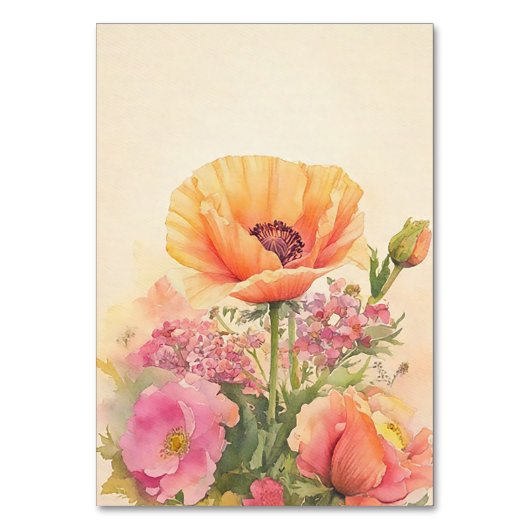 Springtime-Blume Tischnummer (Rückseite)