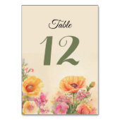 Springtime-Blume Tischnummer (Vorderseite)