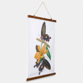 Springtime-Blume und Butterflys Wandteppich Mit Holzrahmen (Gewinkelt)