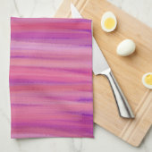 Springtime Blush Abstract Stripes Geschirrtuch (Viertel Falte)
