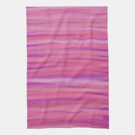 Springtime Blush Abstract Stripes Geschirrtuch (Vertikal)