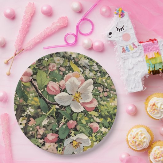 Springtime-Blüten - PapierTeller (Party)