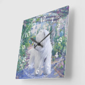 Springtime Bower Quadratische Wanduhr (Winkel)