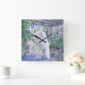 Springtime Bower Quadratische Wanduhr (Zuhause)