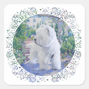 Springtime Bower Quadratischer Aufkleber