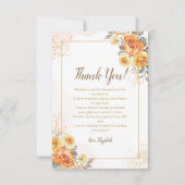 Springtime Bridal Shower Featuring Orange Blossoms Dankeskarte (Vorderseite)