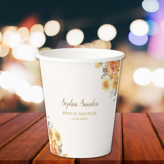 Springtime Bridal Shower Featuring Orange Blossoms Pappbecher