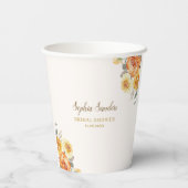 Springtime Bridal Shower Featuring Orange Blossoms Pappbecher (Rückseite)