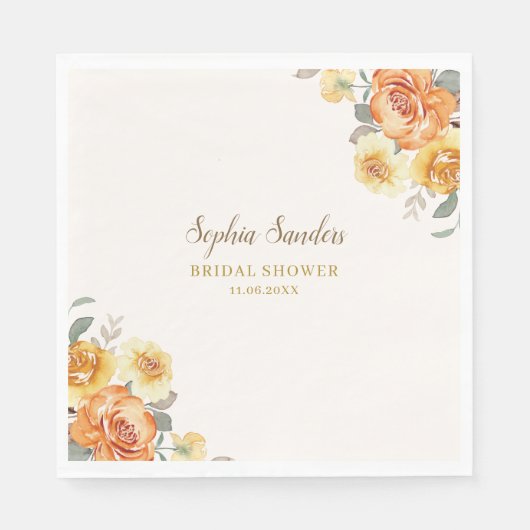 Springtime Bridal Shower Featuring Orange Blossoms Serviette (Vorderseite)