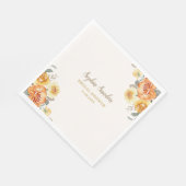 Springtime Bridal Shower Featuring Orange Blossoms Serviette (Ecke)