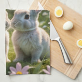 Springtime Bunnies Geschirrtuch (Viertel Falte)
