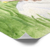 Springtime Bunnies in Blume Poster (Ecke)