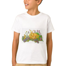 Springtime Bunnies in einem Bereich der Blume