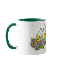 Springtime Bunnies in einem Bereich der Blume