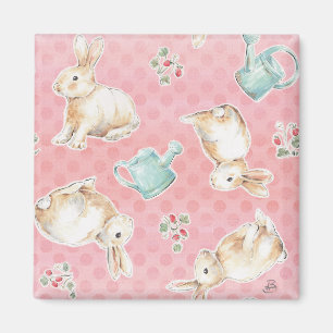 Springtime Bunnies Muster Magnet