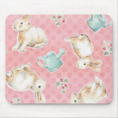 Springtime Bunnies Muster Mousepad (Vorne)