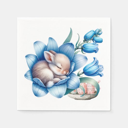 "Springtime Bunnies Paper Napkin" Serviette (Vorderseite)