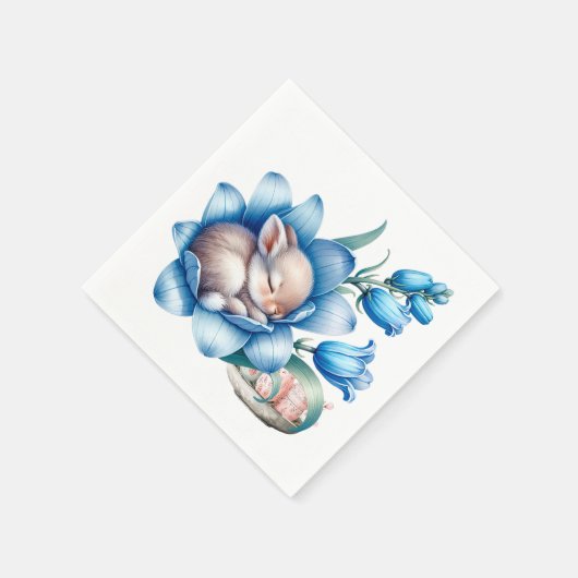 "Springtime Bunnies Paper Napkin" Serviette (Ecke)