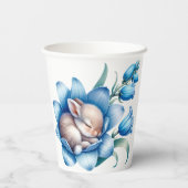 Springtime Bunnies Papiertasse Pappbecher (Rückseite)