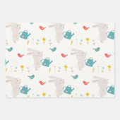 Springtime Bunnies Wrapping Paper Geschenkpapier Set (Vorderseite 3)