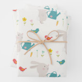 Springtime Bunnies Wrapping Paper Geschenkpapier Set (Beispiel)