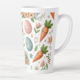 Springtime Bunny Bliss - Ostern Latte Floral Tasse