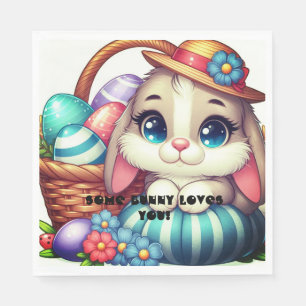 Springtime Bunny Bliss Serviette
