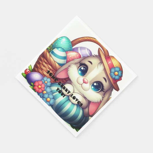 Springtime Bunny Bliss Serviette (Ecke)