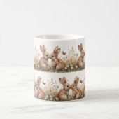 Springtime Bunny Bliss: Whimsical Oaster Kaffeetasse (Mittel)