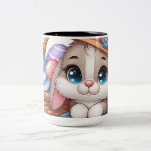 Springtime Bunny Bliss Zweifarbige Tasse