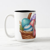 Springtime Bunny Bliss Zweifarbige Tasse (Links)