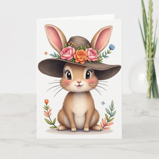 Springtime Bunny Friend Card Karte (Vorderseite)