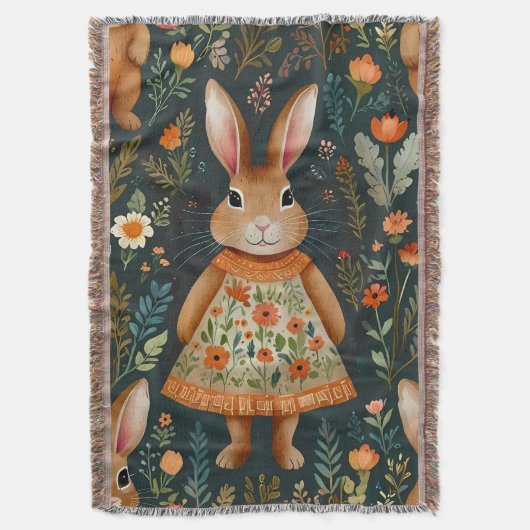 Springtime Bunny Magic Decke (Vorderseite Vertikal)