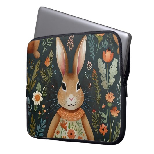 Springtime Bunny Magic Electronics Bag Laptopschutzhülle (Vorderseite Links)
