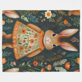 Springtime Bunny Magic Fleece Blanket (Vorderseite (Horizontal))