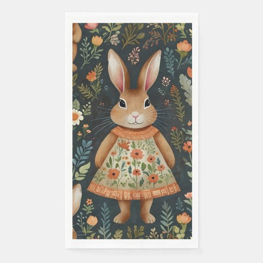 Springtime Bunny Magic Gästetücher Serviette (Vorderseite)