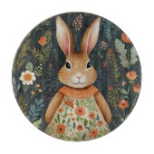 Springtime Bunny Magic Glass Cutting Board Schneidebrett (Vorderseite)