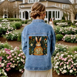 Springtime Bunny Magic Jean Jacket Jeansjacke
