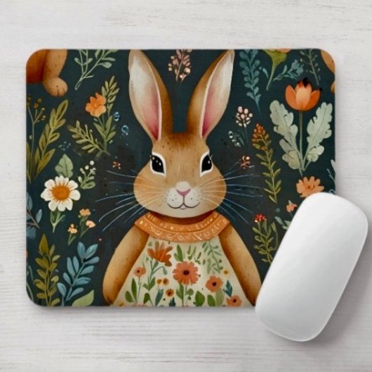 Springtime Bunny Magic Mousepad