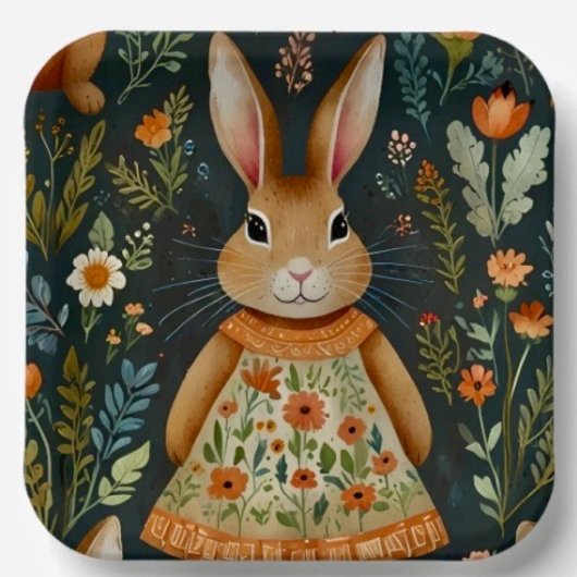 Springtime Bunny Magic Paper Plate Pappteller