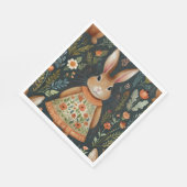 Springtime Bunny Magic Patch Papier Napkin Serviette (Ecke)