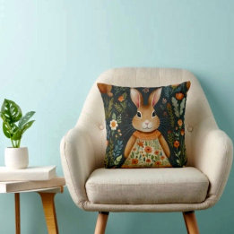 Springtime Bunny Magic Throw Kissen
